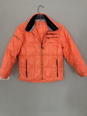 Polo Ralph Lauren Orange Down & Feather Puffer Jacket Boys Size M Nylon